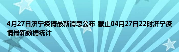 济宁疫情最新通报，观点阐述与分析